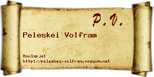 Peleskei Volfram névjegykártya